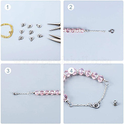 20 шт. застежка-кнопка из нержавеющей стали 201 STAS-GO0001-18G