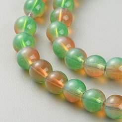 Имитация нефритовых стеклянных бусин&nbsp;GLAA-WH0038-07H