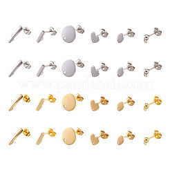 Фурнитура для сережек-гвоздиков из нержавеющей стали 304&nbsp;STAS-TA0004-38