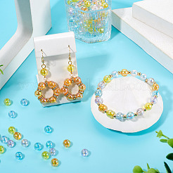 300шт 6 цвета прозрачные акриловые бусины&nbsp;MACR-TA0002-47