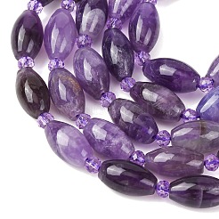 Природный аметист нитей бисера&nbsp;G-G453-C02-8x13mm
