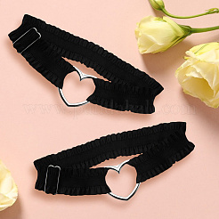 Полиэфирное волокно с сердечком из сплава для подвязки ног&nbsp;AJEW-WH20019-22