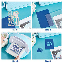 Углеродистая сталь разрезает трафареты DIY-WH0309-1544