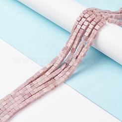 Природные родонит бисер нитей&nbsp;G-F631-K20