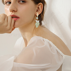 16 шт. 4 стиля латунных сережек-гвоздиков KK-BBC0018-62