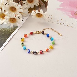 Браслеты из бисера ручной работы сглаз лэмпворк BJEW-JB06381