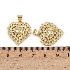 Латунные микропаве прозрачные подвески с фианитом ZIRC-I367-13G-12