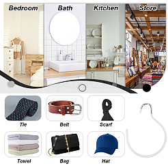 Вешалка для полотенец из нержавеющей стали и пластика AJEW-WH0534-58B