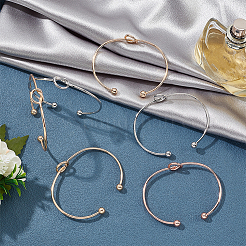 18шт 3 цвета железный браслет-манжета в форме сердца для женщин BJEW-NB0001-05