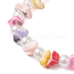 Эластичные браслеты из натуральных ракушек-трохидов BJEW-JB12615