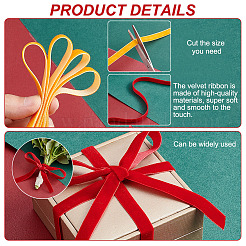 3 рулон двухцветной односторонней бархатной ленты SRIB-AR0001-09