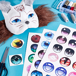 4 шт. 4 стиля ПВХ самоклеящиеся наклейки для глаз&nbsp;DIY-PH0032-300