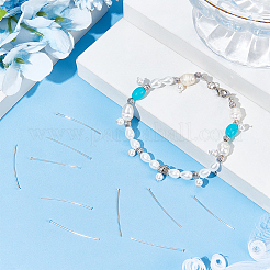 60 шт. 925 булавки с плоской головкой из стерлингового серебра&nbsp;STER-BC0002-17A