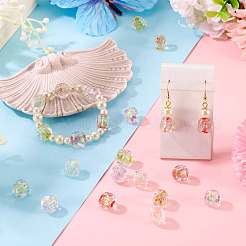 14 шт. 7-х цветные бусины ручной работы из фольги в технике лэмпворк&nbsp;FOIL-TA0001-06