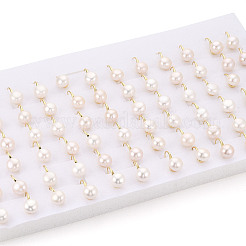 Серьги-подвески из натурального жемчуга из латуни PEAR-N020-08C-01