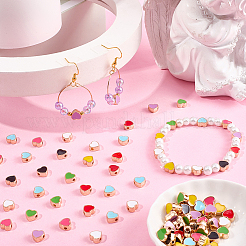 96шт 8 цвета сплава эмалевые бусины&nbsp;FIND-SC0015-37