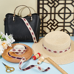 10 ярд полиэфирные ленты с вышивкой в этническом стиле OCOR-FG0002-25A