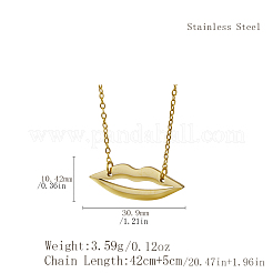 Винтажные ожерелья из нержавеющей стали с подвеской в виде губы для мужчин и женщин на каждый день PB6302-1