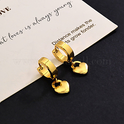 Элегантные серьги-кольца из нержавеющей стали в форме сердца IX4549