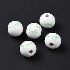 Пасхальная тема набивные деревянные европейские бусы WOOD-C002-10B