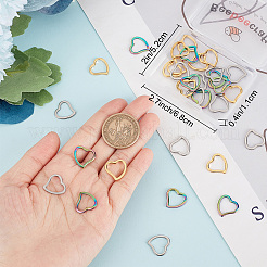 36 шт. 3-х цветные соединительные кольца из нержавеющей стали 304&nbsp;STAS-BBC0001-93