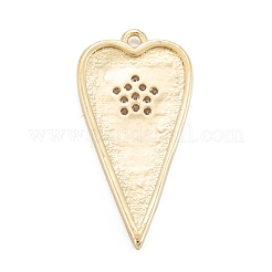 Латунные микропаве прозрачные подвески с фианитом&nbsp;KK-K255-07G