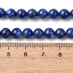 Нитки бусины из натурального ляписа-лазури&nbsp;G-K366-G03-6mm