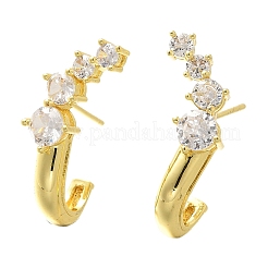 Серьги-гвоздики из циркония EJEW-C126-09G