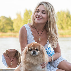 Наборы для самостоятельного изготовления ожерелий с подвесками в виде флаконов духов из натурального тигрового глаза и индийского агата DIY-GA0007-76