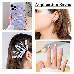 96 шт. 12 стиля кабошонов из непрозрачной смоляной стразовой оправы RESI-TA0002-33