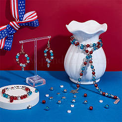 250 шт. 3-цветные бусины из АБС-пластика с УФ-покрытием&nbsp;CCB-PH0001-27