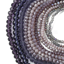 Стеклянные бусины с гальваническим покрытием &nbsp;EGLA-FS0001-42F