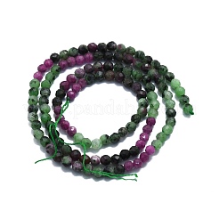 Натуральный рубин в цоизита бусин пряди G-P457-A03-29