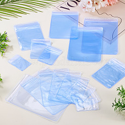 40 шт. 8 стиля прозрачный ПВХ антиокислительный пакет с застежкой-молнией AJEW-TA0002-40B