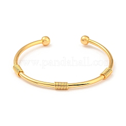 Латунь манжеты браслеты&nbsp;BJEW-P305-01G