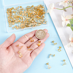 100 шт. 5 шт. фурнитура для сережек-гвоздиков из нержавеющей стали 201 с отверстием&nbsp;EJEW-ME0001-01