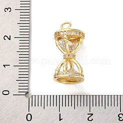 Ионное покрытие (ip) латунь микро паве кубический цирконий подвески KK-U042-04G