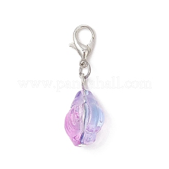 Раковина прозрачная краска-спрей стеклянная подвеска украшения&nbsp;HJEW-JM03527-01