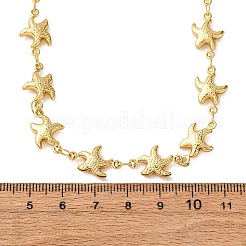 Пляжные ожерелья из нержавеющей стали 304 с морскими животными для женщин NJEW-G178-04G-01