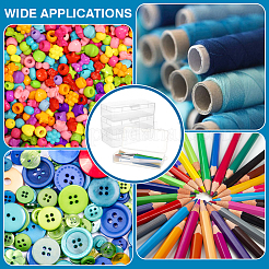 Мини-ящики для хранения инструментов из полупрозрачного пластика с откидной крышкой&nbsp;CON-WH0086-170C