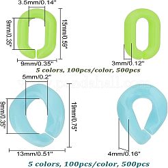 1000 шт. 10 стильных непрозрачных акриловых соединительных колец&nbsp;FIND-CA0004-84