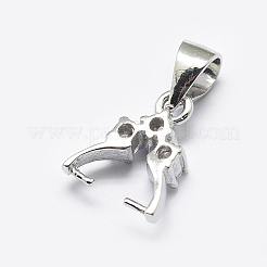 Антикоррозийное родиевое покрытие 925 стерлинговое серебро микропаве кубические цирконии подвески баилы STER-P034-30P