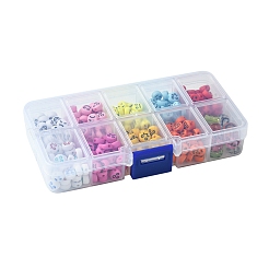 10 цвет непрозрачных акриловых бусин MACR-FS0001-77