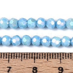 Антикоррозийные гальванические стеклянные бусины&nbsp;EGLA-T021-4mm-15-10