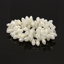 Стеклянные подвески граненая капля гальваника бусины нити&nbsp;GLAA-A023A-AB02