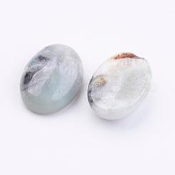 Натуральные цветочные кабошоны из амазонита G-K217-01B