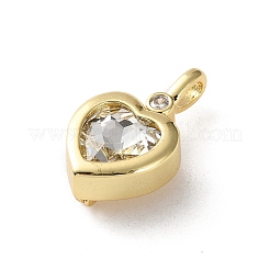 Подвески латунные горный хрусталь KK-P320-05G-04