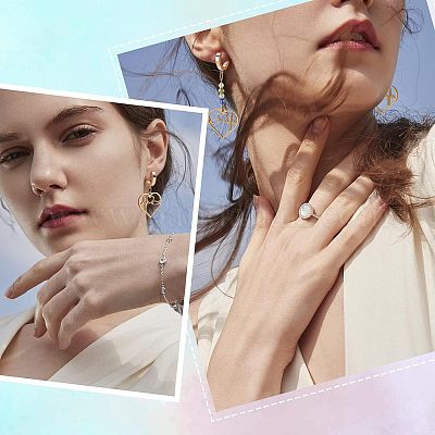 12 шт. 2 цвета 201 нержавеющая сталь серьги-кольца Huggie Hoop фурнитура STAS-UN0028-58-1