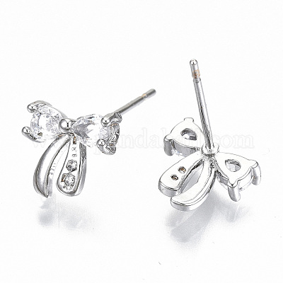 Латунь серьги KK-T062-43P-NF-1