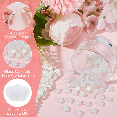 100 шт. Стеклянные бусины GLAA-HY0001-40-1